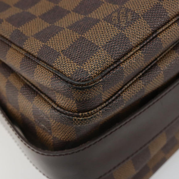 LOUIS VUITTON Damier Ebene Naviglio Shoulder Bag N45255 LV Auth ka4790