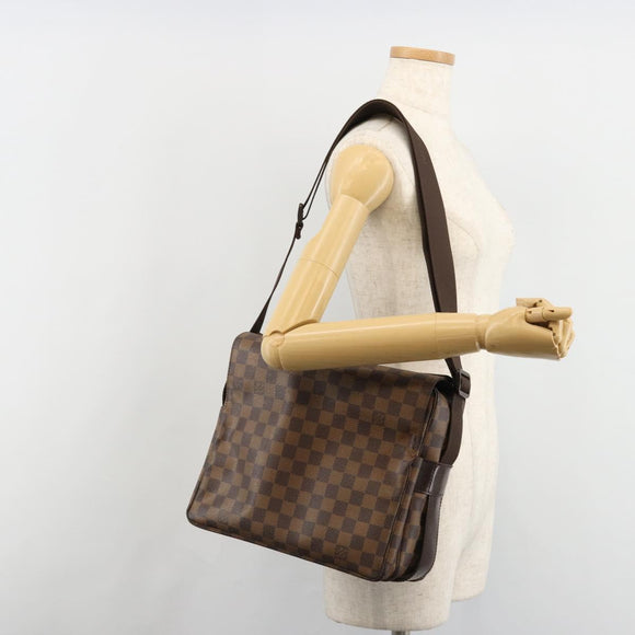 LOUIS VUITTON Damier Ebene Naviglio Shoulder Bag N45255 LV Auth ka4790
