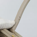 Salvatore Ferragamo Vala Hand Bag Suede Beige Gold Auth ka4791-9