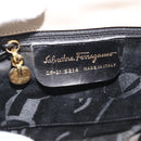Salvatore Ferragamo Vala Hand Bag Suede Beige Gold Auth ka4791-12