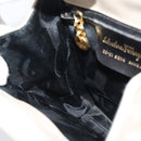 Salvatore Ferragamo Vala Hand Bag Suede Beige Gold Auth ka4791-18