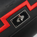 GIVENCHY Hand Bag Leather 2way Black Silver Auth ka4793A-20