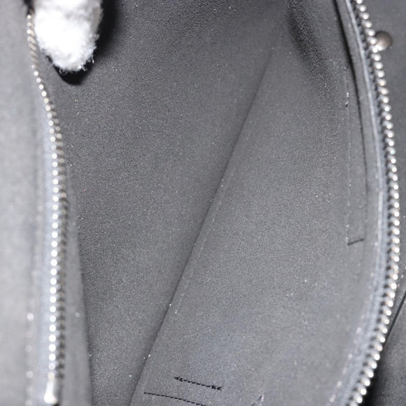 GIVENCHY Hand Bag Leather 2way Black Silver Auth ka4793A