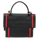 GIVENCHY Hand Bag Leather 2way Black Silver Auth ka4793A-2