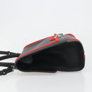 GIVENCHY Hand Bag Leather 2way Black Silver Auth ka4793A-4
