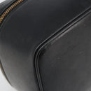 GUCCI Vanity Hand Bag Leather Black Gold 032 1956 0150 Auth ka4794-15