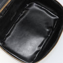 GUCCI Vanity Hand Bag Leather Black Gold 032 1956 0150 Auth ka4794-11
