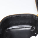 GUCCI Vanity Hand Bag Leather Black Gold 032 1956 0150 Auth ka4794-19