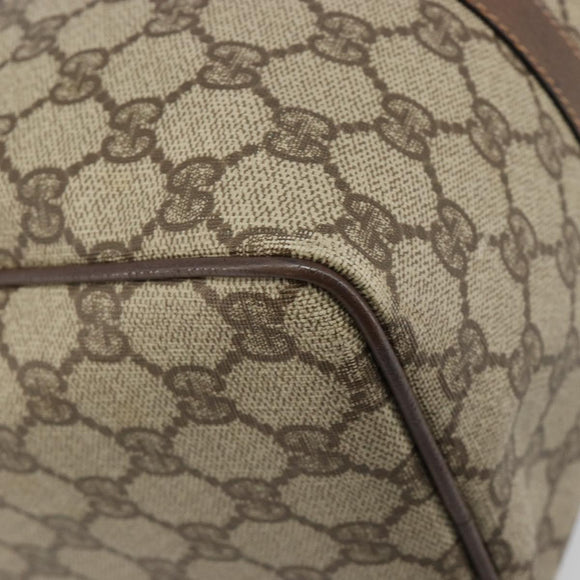 GUCCI GG Supreme Hand Bag PVC Beige Gold 002 39 6842 Auth ka4795