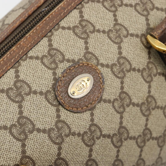 GUCCI GG Supreme Hand Bag PVC Beige Gold 002 39 6842 Auth ka4795
