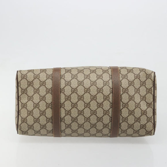 GUCCI GG Supreme Hand Bag PVC Beige Gold 002 39 6842 Auth ka4795