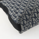 Christian Dior Trotter Canvas Shoulder Bag Navy Silver Auth ka480-13