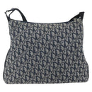Christian Dior Trotter Canvas Shoulder Bag Navy Silver Auth ka480-3