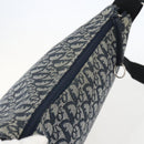 Christian Dior Trotter Canvas Shoulder Bag Navy Silver Auth ka480-6