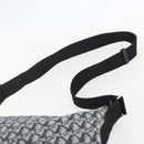 Christian Dior Trotter Canvas Shoulder Bag Navy Silver Auth ka480-8