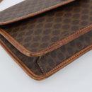 CELINE Macadam Canvas Shoulder Bag PVC Leather Brown Gold Auth ka4803-16