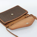 CELINE Macadam Canvas Shoulder Bag PVC Leather Brown Gold Auth ka4803-9