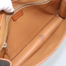 CELINE Macadam Canvas Shoulder Bag PVC Leather Brown Gold Auth ka4803-10