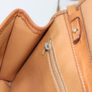 CELINE Macadam Canvas Shoulder Bag PVC Leather Brown Gold Auth ka4803-21