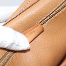 CELINE Macadam Canvas Shoulder Bag PVC Leather Brown Gold Auth ka4803-12