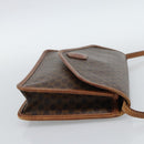 CELINE Macadam Canvas Shoulder Bag PVC Leather Brown Gold Auth ka4803-4