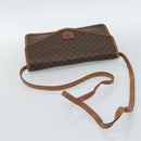 CELINE Macadam Canvas Shoulder Bag PVC Leather Brown Gold Auth ka4803-7