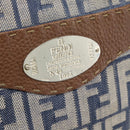 FENDI Zucca Canvas Celeria Shoulder Bag Blue Silver Auth ka4804A-17