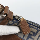 FENDI Zucca Canvas Celeria Shoulder Bag Blue Silver Auth ka4804A-10
