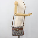 FENDI Zucca Canvas Celeria Shoulder Bag Blue Silver Auth ka4804A-24