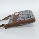FENDI Zucca Canvas Celeria Shoulder Bag Blue Silver Auth ka4804A-3