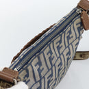 FENDI Zucca Canvas Celeria Shoulder Bag Blue Silver Auth ka4804A-6