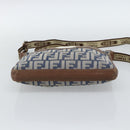 FENDI Zucca Canvas Celeria Shoulder Bag Blue Silver Auth ka4804A-5
