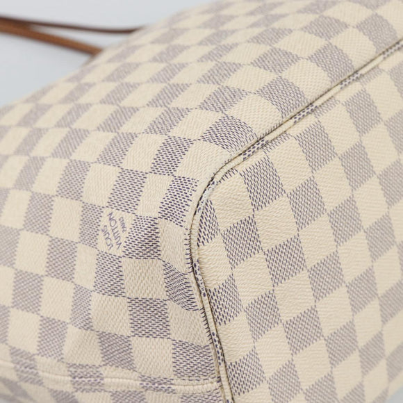 LOUIS VUITTON Damier Azur Neverfull MM Tote Bag N41605 LV Auth ka4805