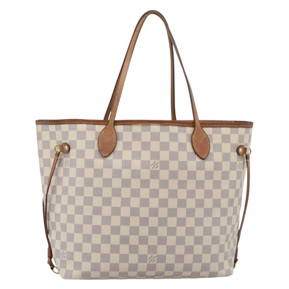 LOUIS VUITTON Damier Azur Neverfull MM Tote Bag N41605 LV Auth ka4805