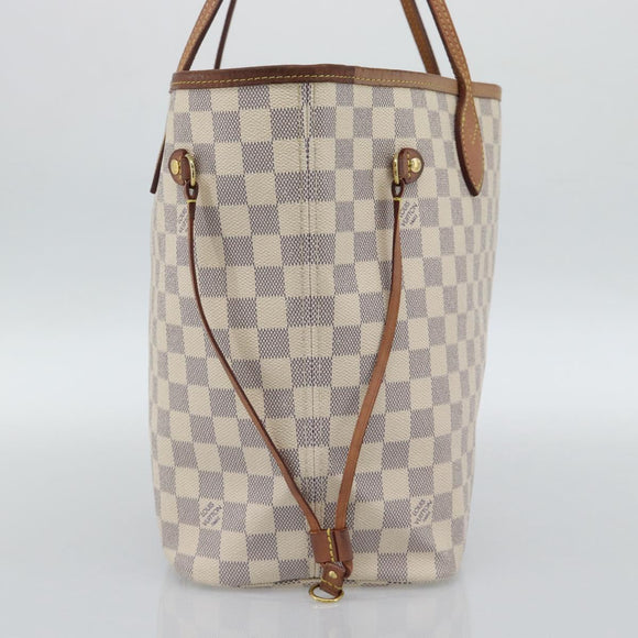 LOUIS VUITTON Damier Azur Neverfull MM Tote Bag N41605 LV Auth ka4805
