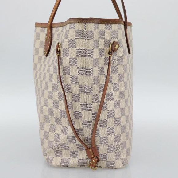 LOUIS VUITTON Damier Azur Neverfull MM Tote Bag N41605 LV Auth ka4805