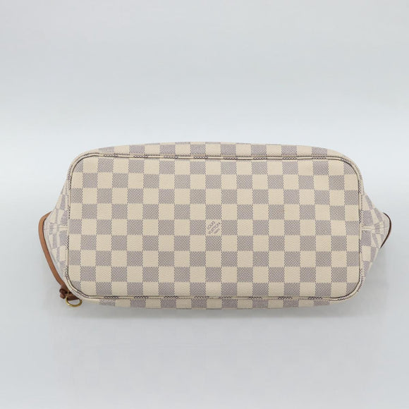 LOUIS VUITTON Damier Azur Neverfull MM Tote Bag N41605 LV Auth ka4805
