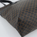 CELINE Macadam Canvas Tote Bag PVC Leather Black Gold Auth ka4807-14