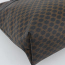 CELINE Macadam Canvas Tote Bag PVC Leather Black Gold Auth ka4807-16