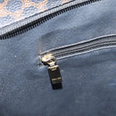 CELINE Macadam Canvas Tote Bag PVC Leather Black Gold Auth ka4807-20