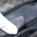 CELINE Macadam Canvas Tote Bag PVC Leather Black Gold Auth ka4807-12