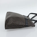 CELINE Macadam Canvas Tote Bag PVC Leather Black Gold Auth ka4807-4