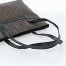 CELINE Macadam Canvas Tote Bag PVC Leather Black Gold Auth ka4807-7