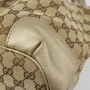 GUCCI GG Canvas Hand Bag 2way Beige Gold 247902 Auth ka4810A-16