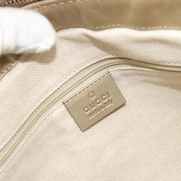 GUCCI GG Canvas Hand Bag 2way Beige Gold 247902 Auth ka4810A