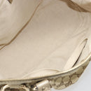 GUCCI GG Canvas Hand Bag 2way Beige Gold 247902 Auth ka4810A-11