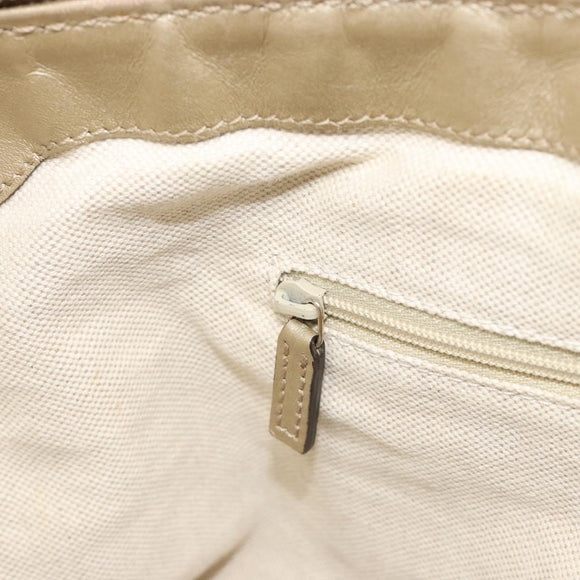 GUCCI GG Canvas Hand Bag 2way Beige Gold 247902 Auth ka4810A