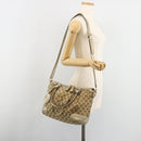 GUCCI GG Canvas Hand Bag 2way Beige Gold 247902 Auth ka4810A-25