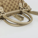 GUCCI GG Canvas Hand Bag 2way Beige Gold 247902 Auth ka4810A-7