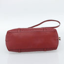 GUCCI Micro GG Canvas Hand Bag 2way Red Gold 449656 Auth ka4811A-12